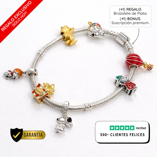 Little Keepsakes · Brazalete y charms de plata de ley 925