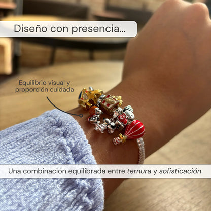 Little Keepsakes · Brazalete y charms de plata de ley 925