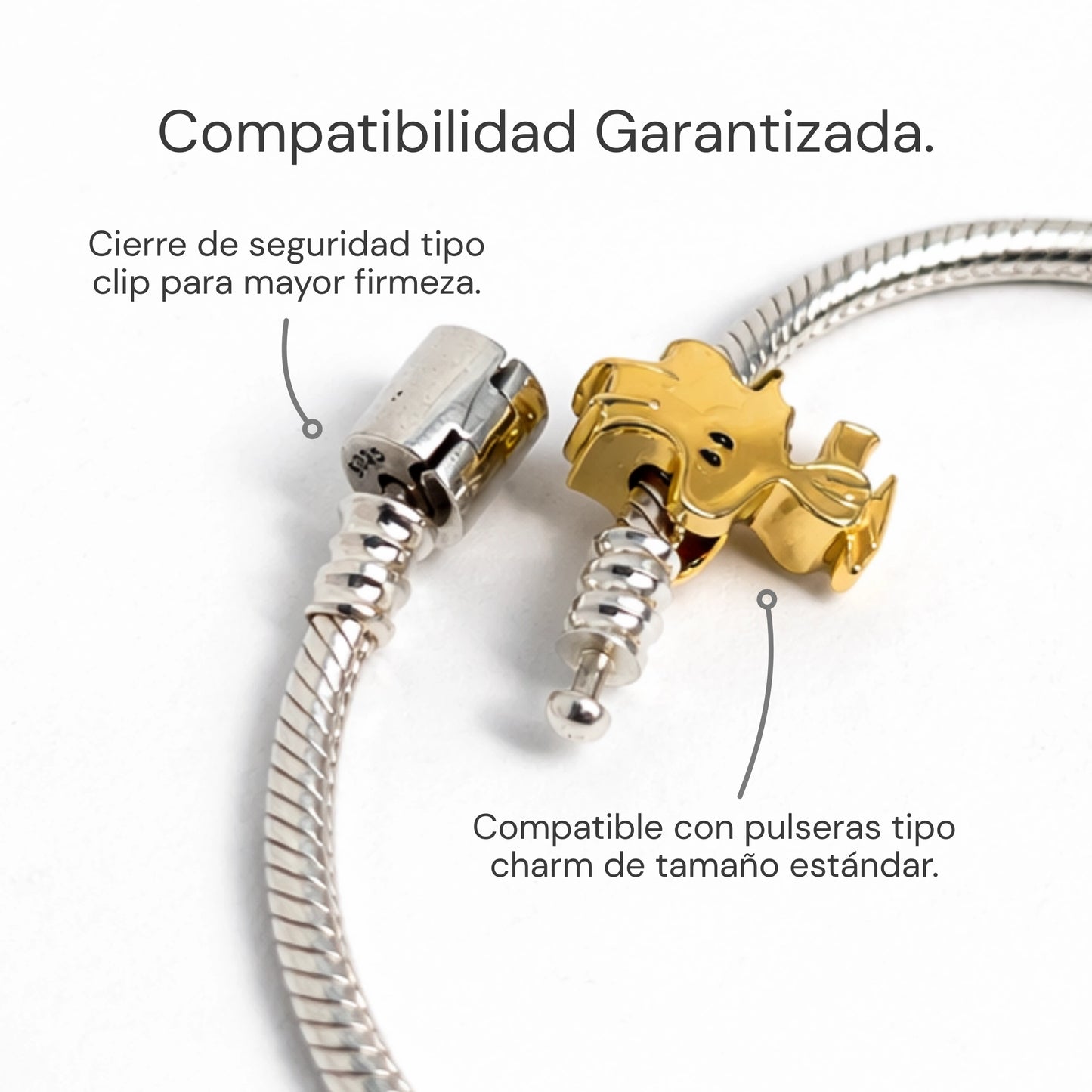 Little Keepsakes · Brazalete y charms de plata de ley 925